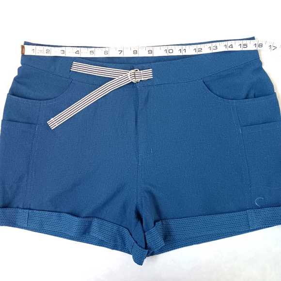 ZYIA Active Outdoor Blue Shorts | EUC | High Rise | Stretch | Belted - Picture 5 of 15